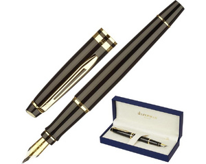 Ручка перьевая Waterman Expert S0951640 цвет чернил синий цвет корпуса черный с позолотой (артикул производителя S0951640)